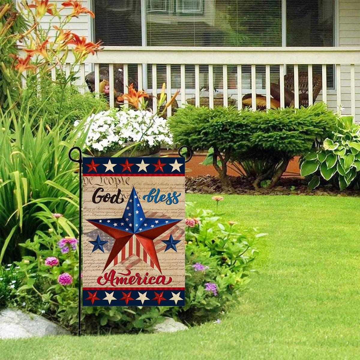 Dsben outdoor garden flag with bright colors for exterior display
