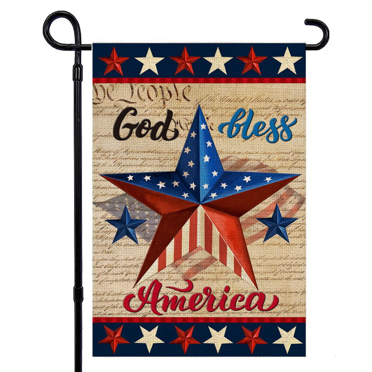 Dsben Patriotic flag with double-sided print for vibrant yard display
