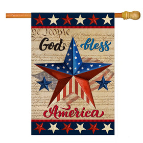 Dsben Patriotic God Bless America flag front view for outdoor display