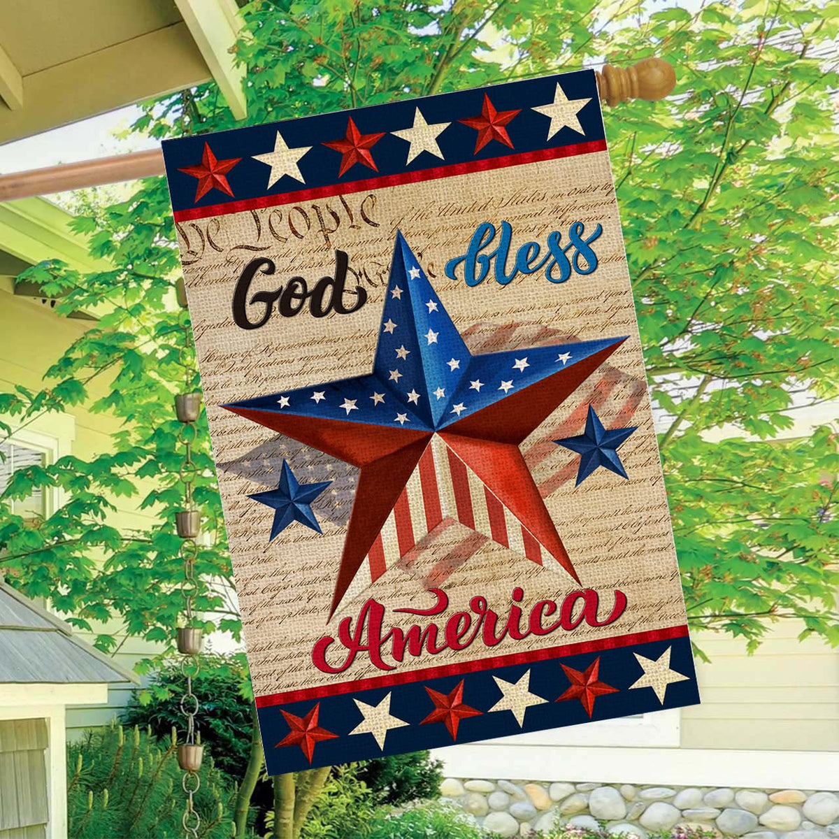 Dsben Patriotic flag 28x40 porch-ready for vibrant outdoor display