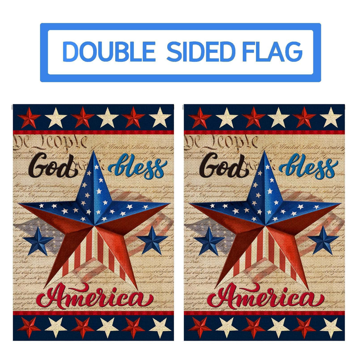 Dsben weather-resistant garden flag with reinforced stitching