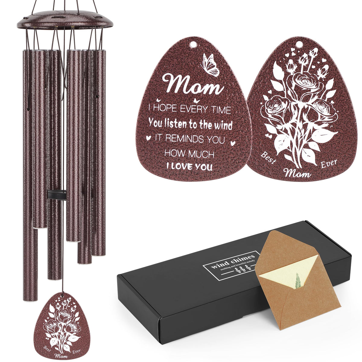DSJJ 32-inch wind chime with a warm, melodic tone perfect for mom's birthday gift