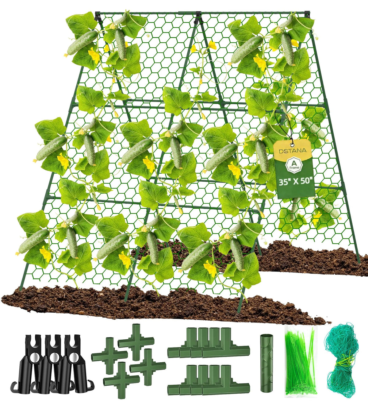 DSTANA cucumber trellis 35x50 frame provides sturdy support for climbing vines.