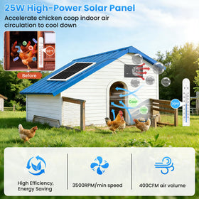 DSTANA solar fan in a greenhouse providing steady airflow and healthier plants.