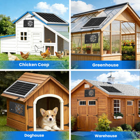 DSTANA solar fan for window vents enhances cross-ventilation in small spaces.