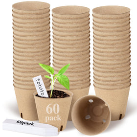 DSUWAZU peat pots in 3.15-inch round format for easy seed starting.