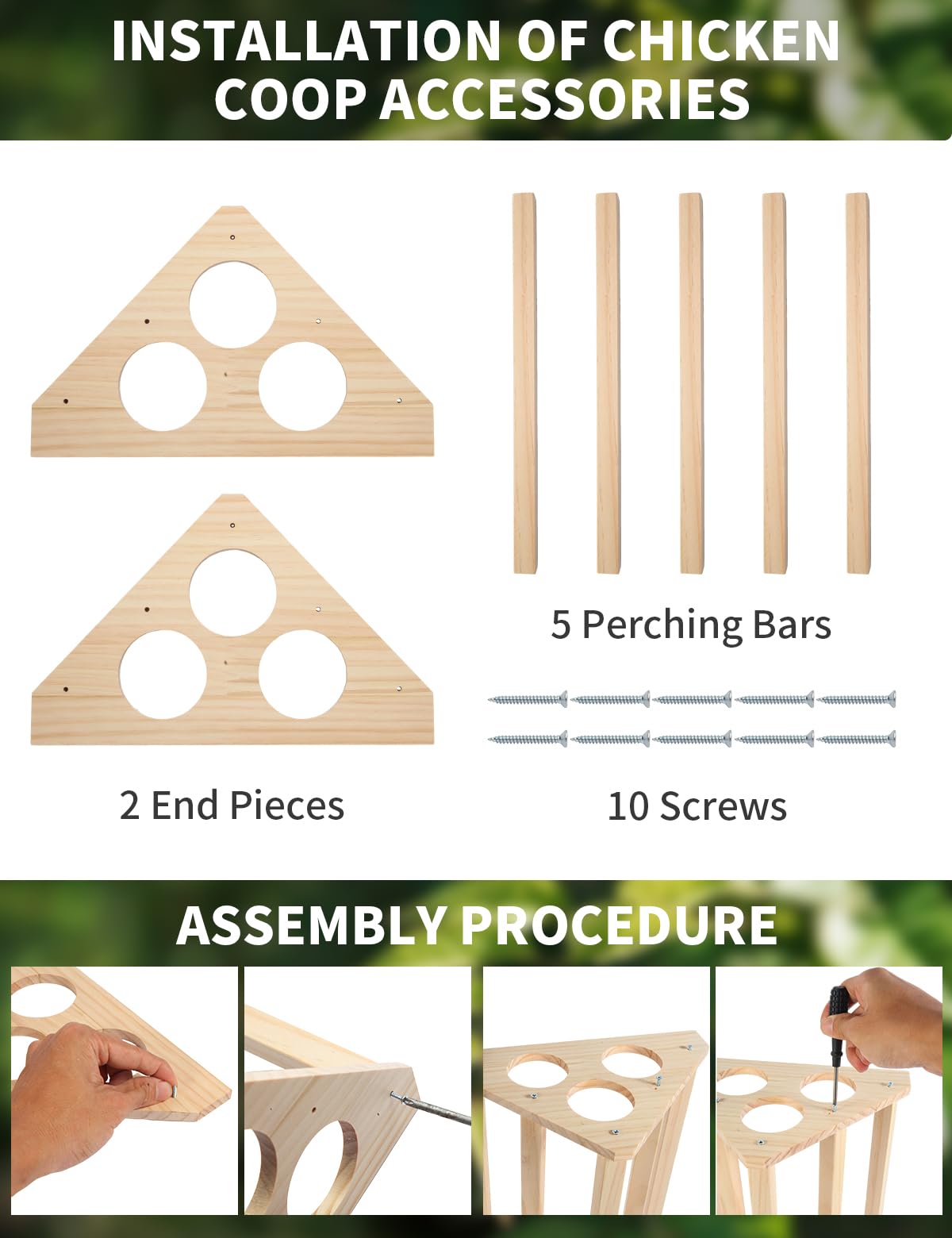 DsyysdS wooden roosting bar with dimensions 14-4x10-6x6-7 for versatile cages.