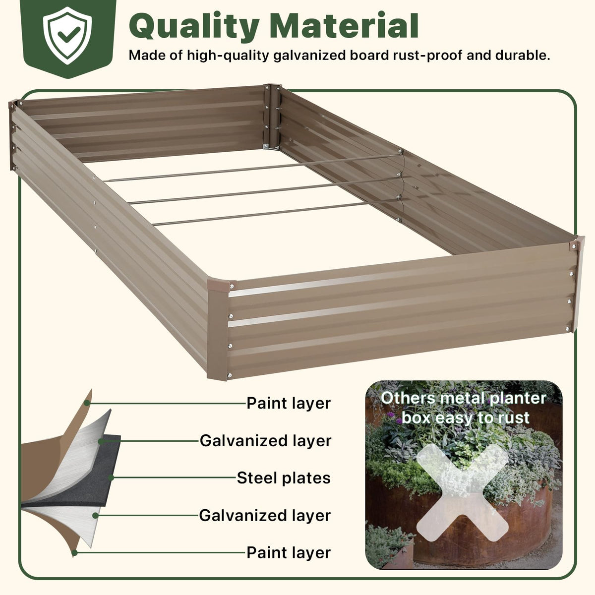 DTIG complete garden bed kit with trellis, labels, and ties for organization