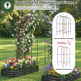 DTIG 6x3ft galvanized bed metal construction for long-lasting outdoor use