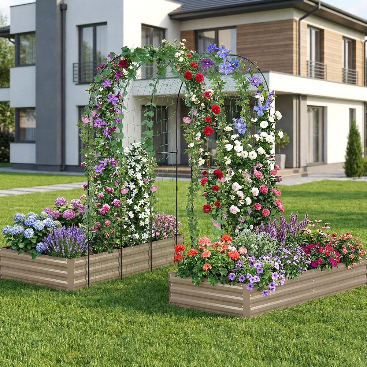 DTIG two-pack galvanized garden beds suit backyard and patio setups