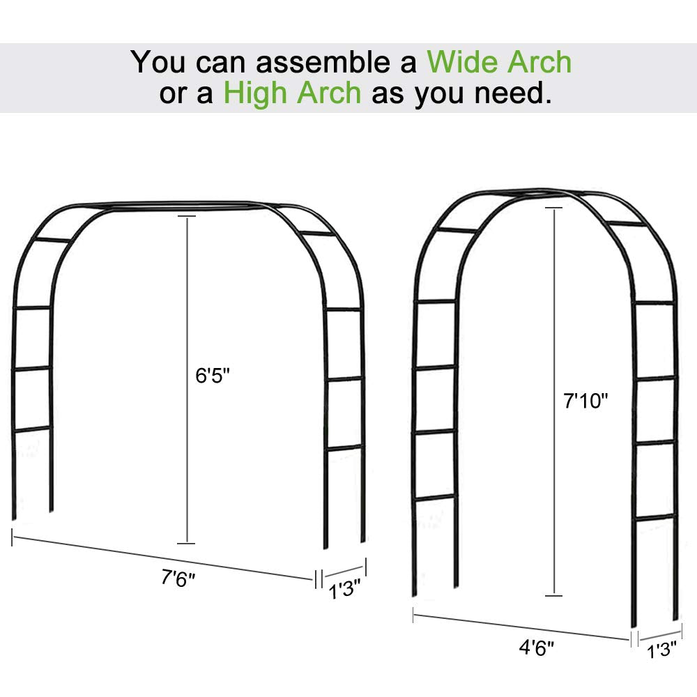 DTnature metal garden arbor high arch dramatic ceremony backdrop