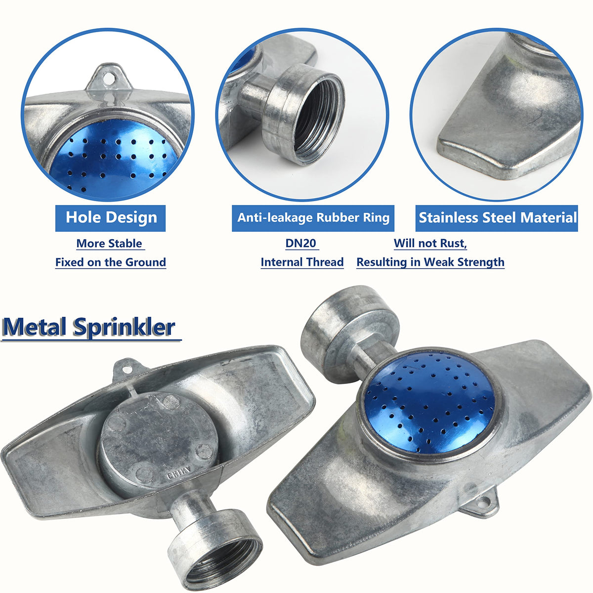 DTRK low-pressure sprinkler spreads water evenly across small yards.