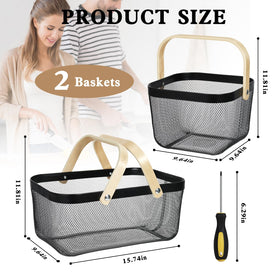 Dualshine metal mesh basket ideal for picnics and outdoor meals