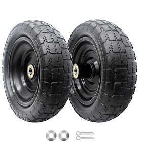 Dualso 10-inch solid replacement tire with raised tread for smooth, stable rolling