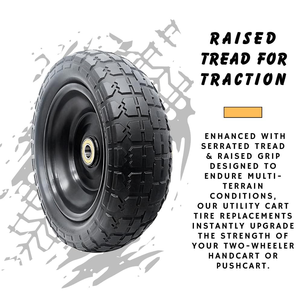 Dualso versatile tire suitable for dollies, carts, and wheelbarrows