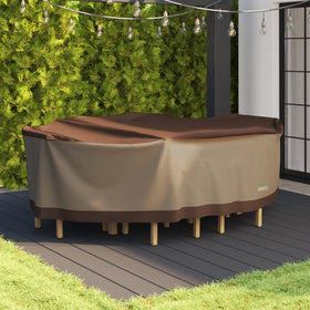 Duck Covers Ultimate polyester base boosts durability for outdoor use.