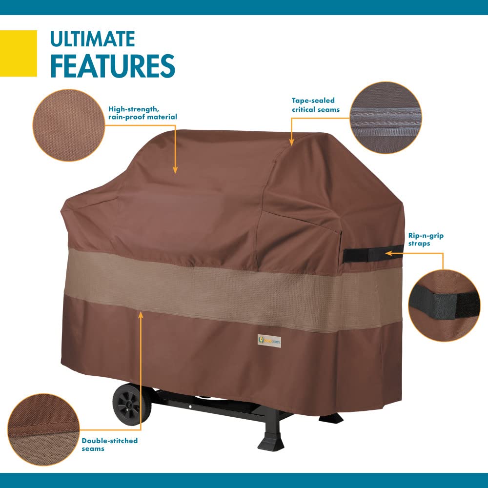 Duck Covers durable fabric protects from UV rays and weather.