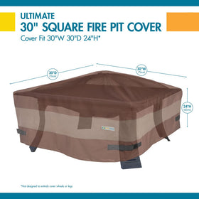Duck Covers fire pit cover rip-n-grip straps ensure secure fit