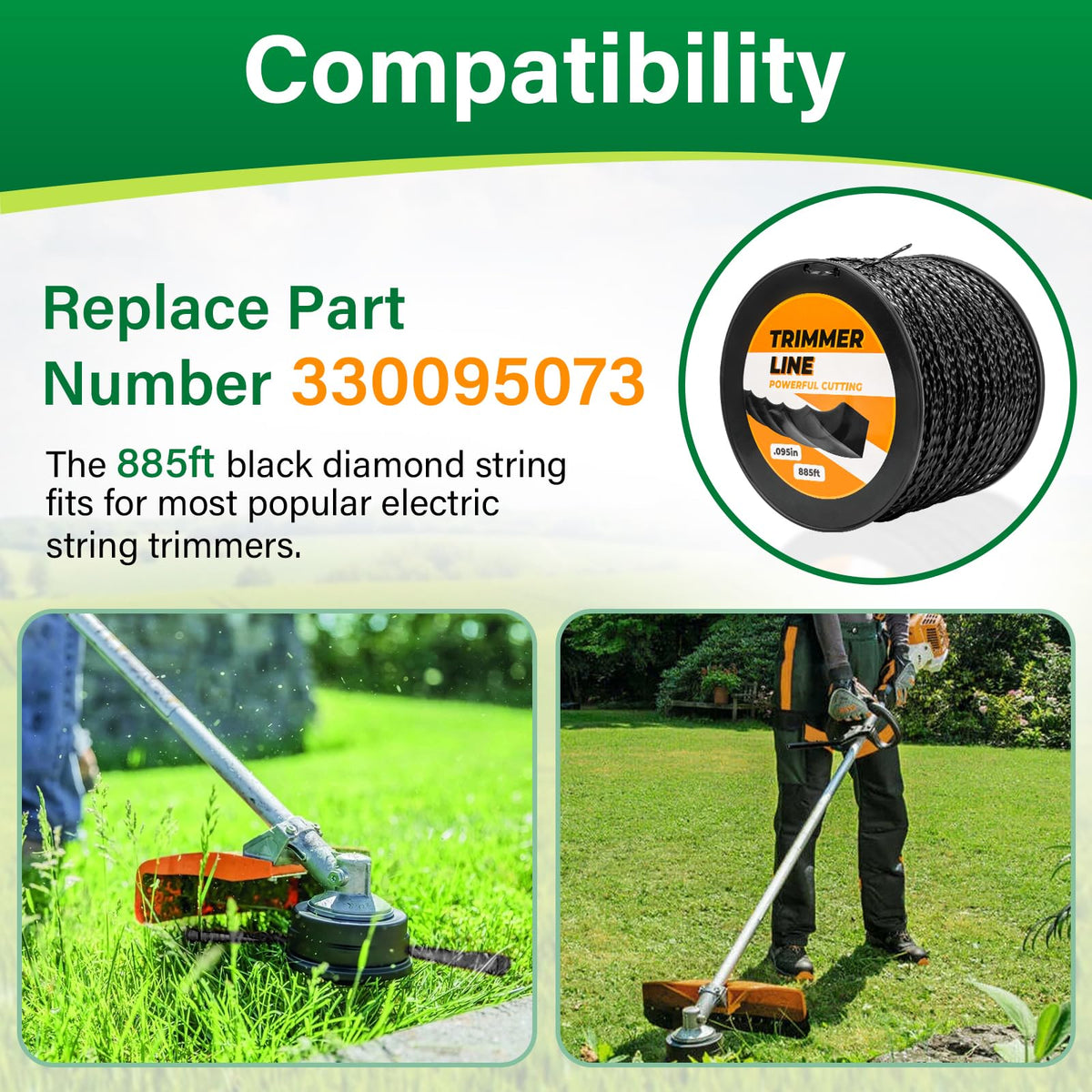 DuckcowsC twist-design trimmer line reduces resistance during cuts