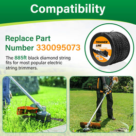 DuckcowsC twist-design trimmer line reduces resistance during cuts