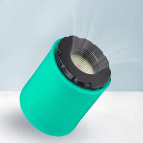 DUCTAIL cyclonic air cleaner design reduces debris in airflow.