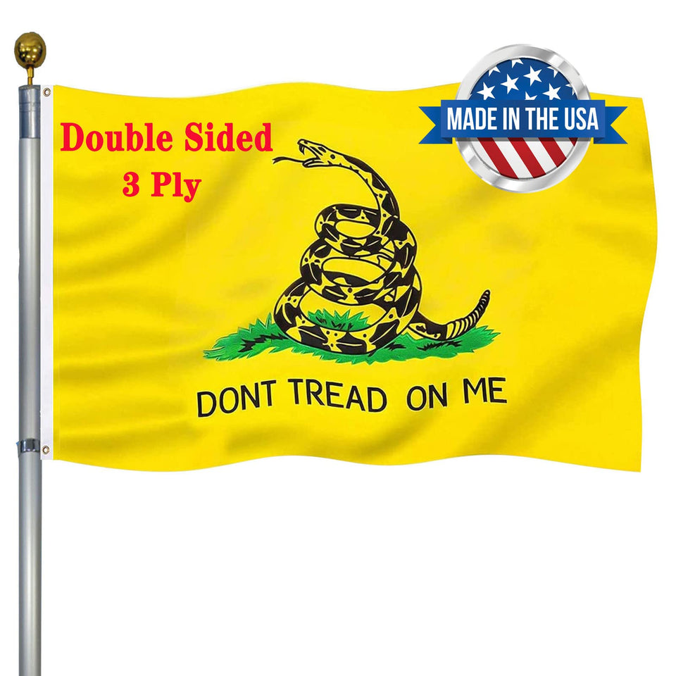 ducuh Don’t Tread on Me flag 3x5 outdoor double-sided display for outdoor use.