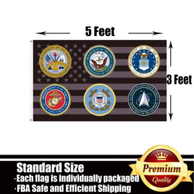 ducuh large 3x5-foot flag ready for outdoor display on poles.
