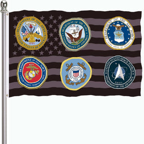 ducuh military flag 3x5 outdoor double sided for bold outdoor display.