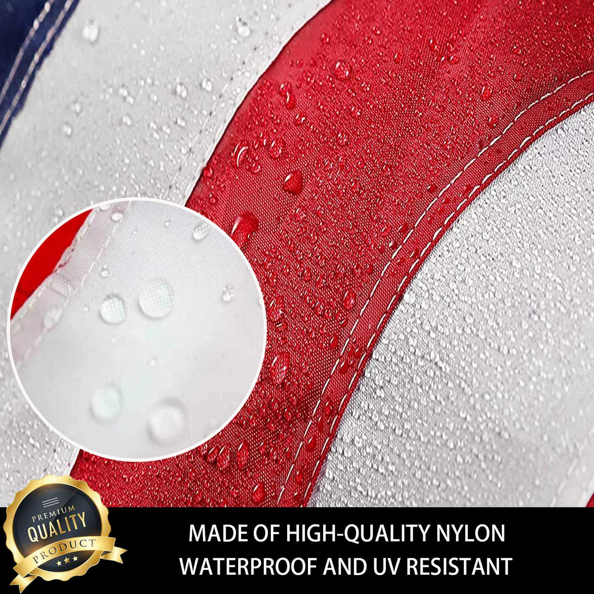 Ducuh nano-layer coating provides water and UV resistance.