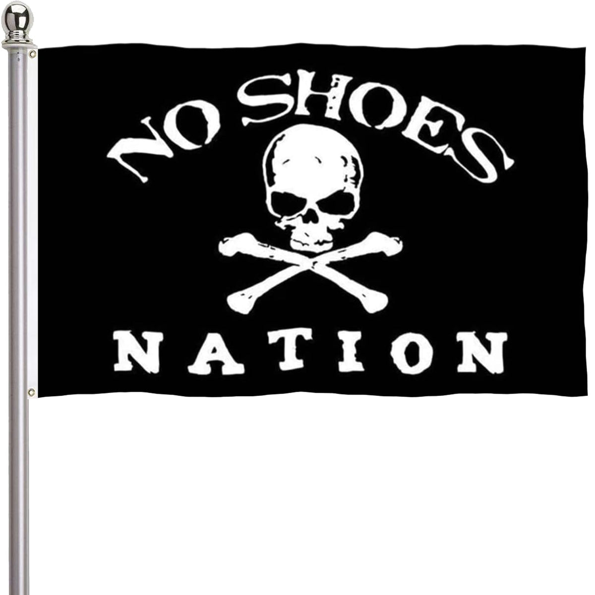 ducuh No Shoes Nation flag 3x5 outdoor double-sided for bold exterior display.