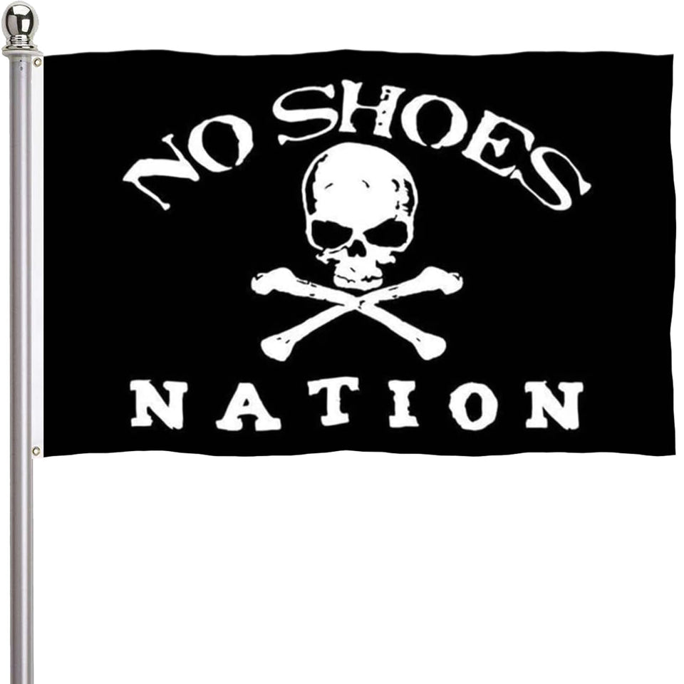 ducuh No Shoes Nation flag 3x5 outdoor double-sided for bold exterior display.