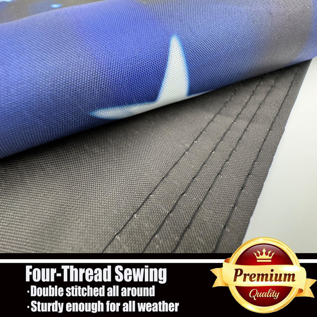 Ducuh polyester flag is durable and colorfast under sun.