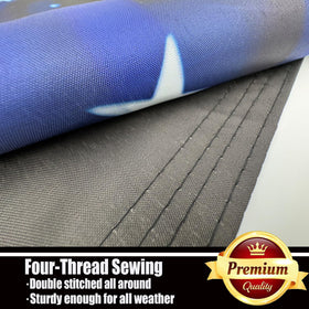 Ducuh polyester flag is durable and colorfast under sun.