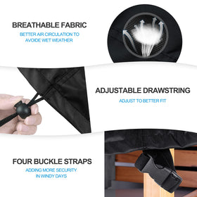 DUDSOEHO cover showing cord lock and straps for a secure fit