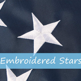 Duduta flag features brass grommets for easy mounting.