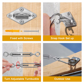 Duerer plastic expansion bolts simplify mounting on walls or trees.