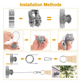 Duerer sun shade hardware kit snap hooks for quick, reliable sail hanging.