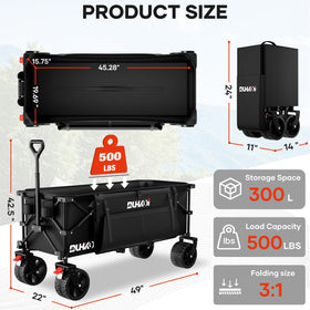 DUHKOI all-terrain wheels glide with brakes for sand, grass, and gravel.