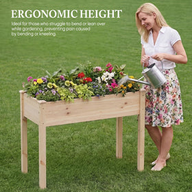 DUMOS ergonomic height raised bed designed for comfortable gardening