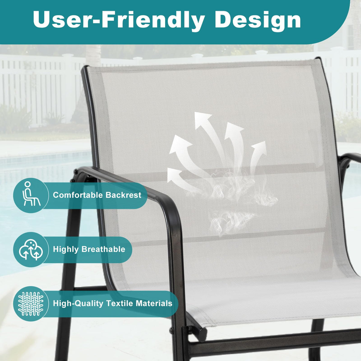 DUMOS versatile setup for garden, patio, or poolside