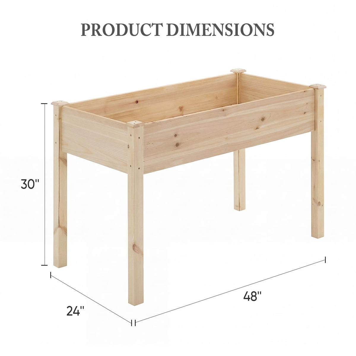 DUMOS planter liner included for drainage and containment
