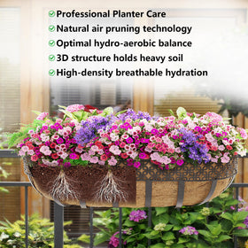 DUNCHATY coir liner for window box supports balanced moisture