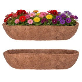 DUNCHATY trough coco liner 24in 2-pack promotes air pruning for healthier roots