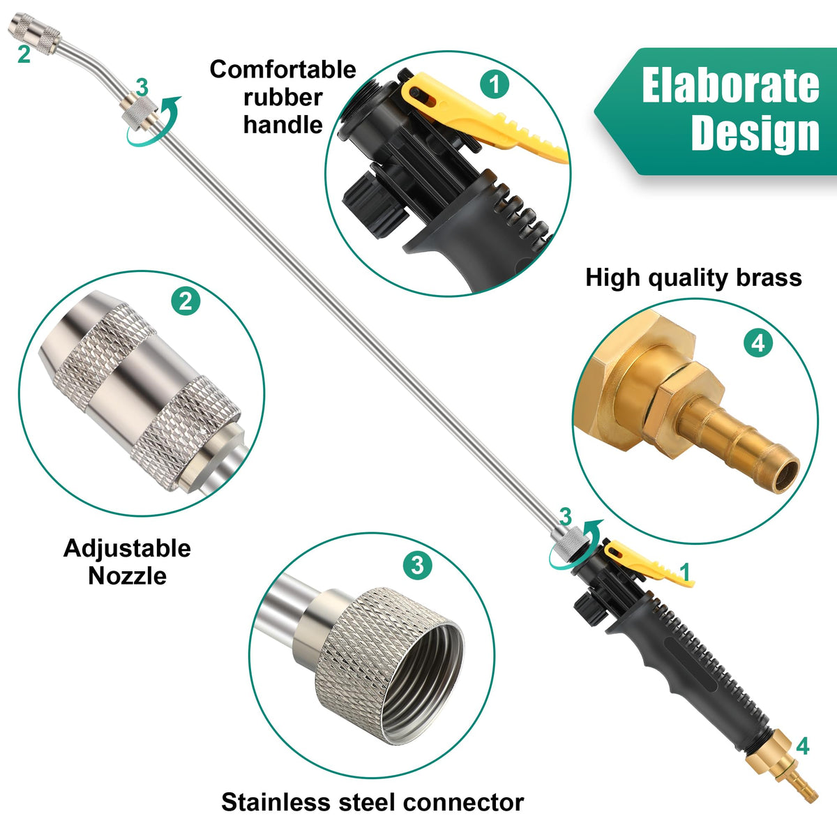 Dunkive hose clamps secure hose connections for a durable setup.