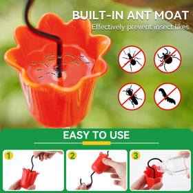 Dunkive metal oriole feeder detachable bowl simplifies cleaning between feedings.