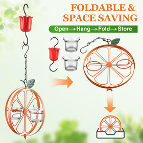 Dunkive Oriole Feeder two half-oranges offer versatile feeding options in one unit.