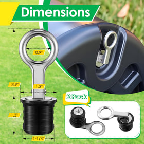 Dunkive plug installation shows twist-lock for secure fit.
