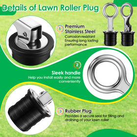 Dunkive plug made of stainless steel and rubber for durability.