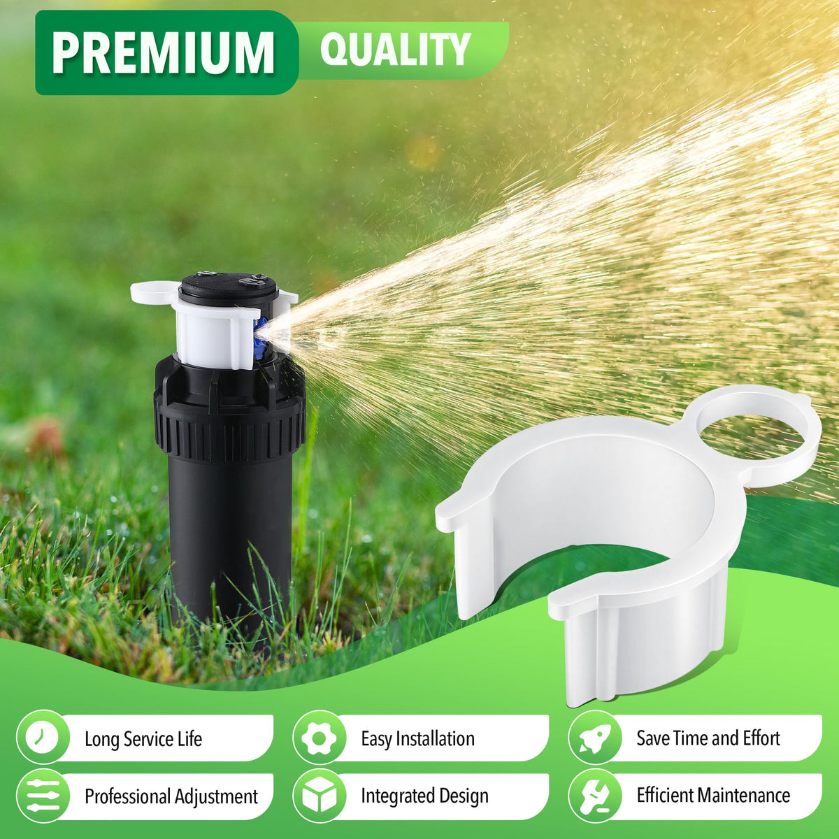 Dunkive rotor level fixture helps align spray heads for uniform radius