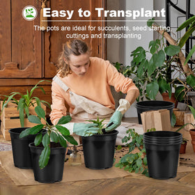 DUNPUTE 6-pack 5-gallon pots set offering versatile planting options
